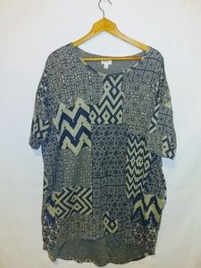 Long LuLaRoe Hi-Lo Multiprint Shirt Top Blouse